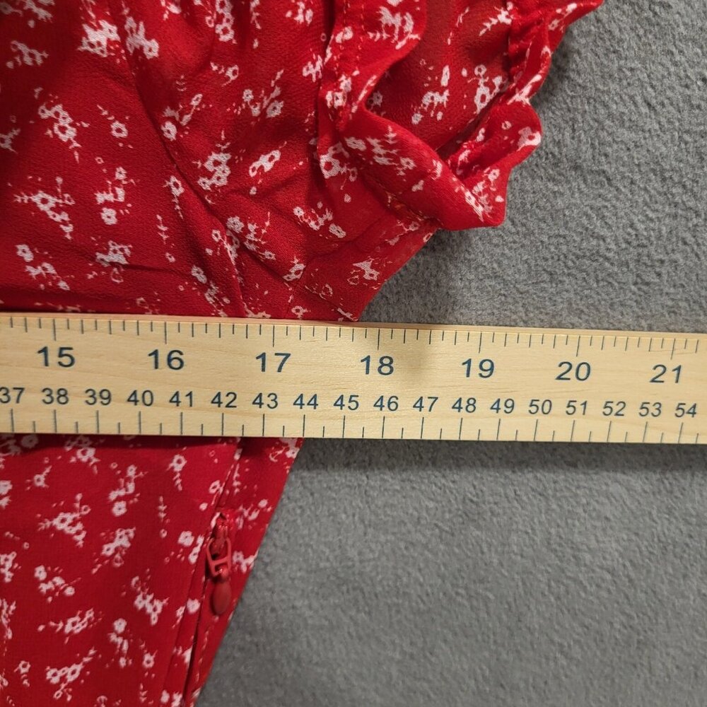 H&M Divided Sheer‎ Maxi Dress Women’s Size 8 Dainty Floral Lace Romantic Boho - Picture 6 of 6